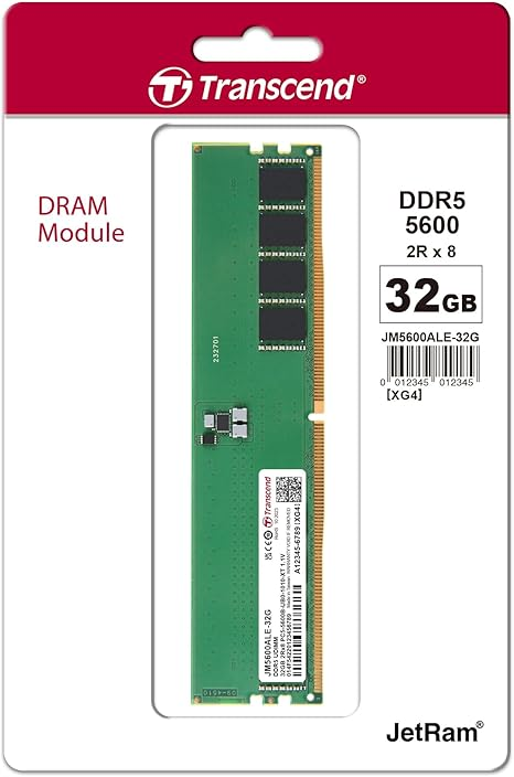 TRANSCEND 32GB DDR5 4800MHZ 2Rx8 UDIMM JM4800ALE-32G_2