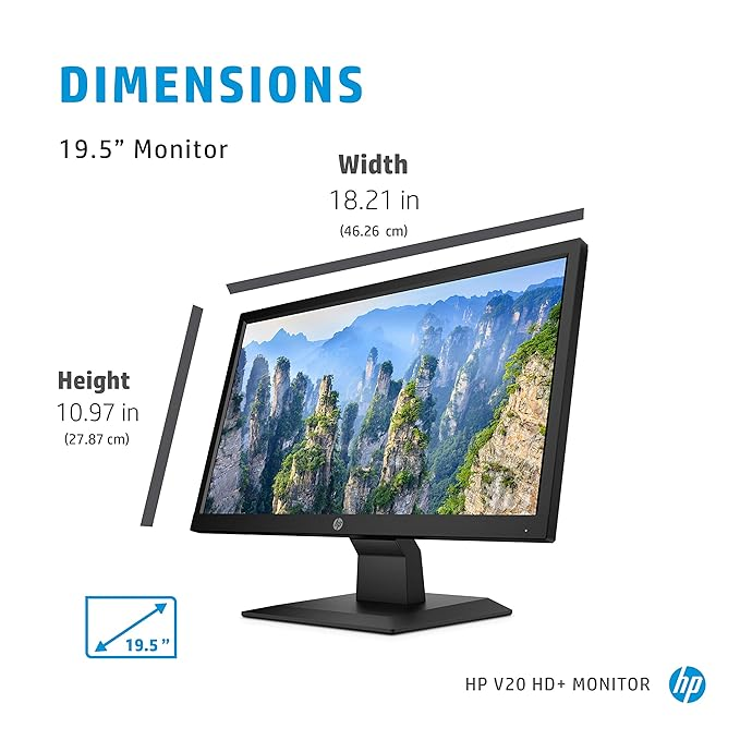 HP ECRAN ORDINATEUR P204V MONITEUR 20 POUCES_2